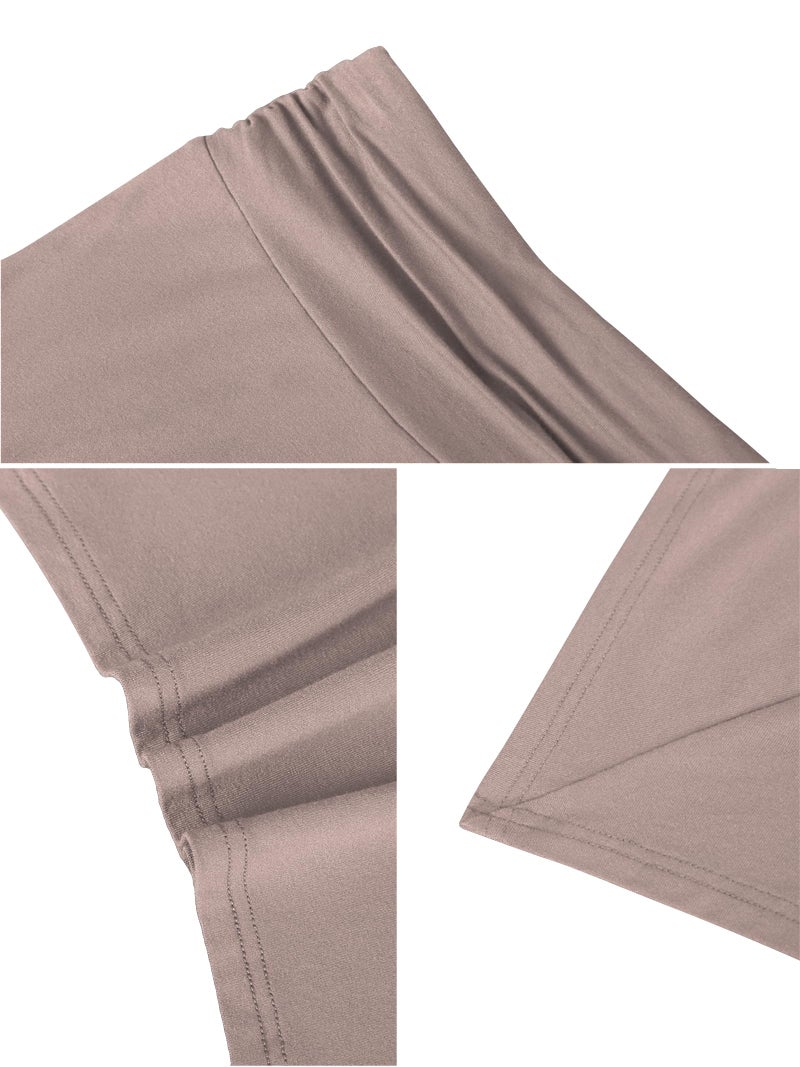 DJT Women's Flowy Handkerchief Hemline Midi Skirt X-Large Coffee - Image 5